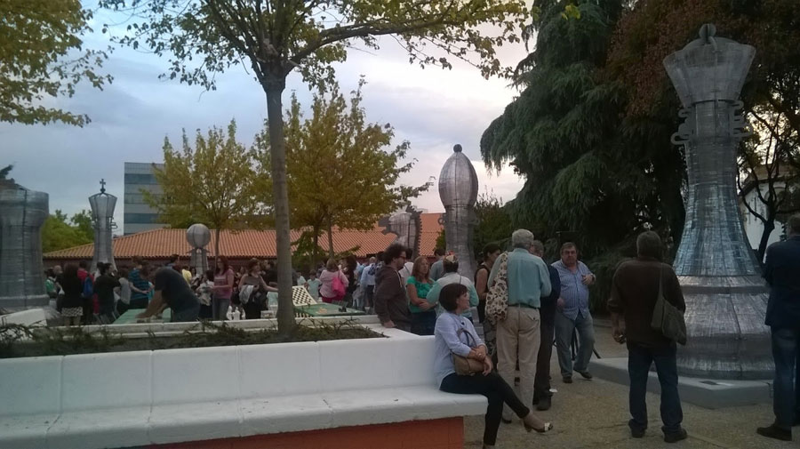 Parque gigante de ajedrez en Madrid
