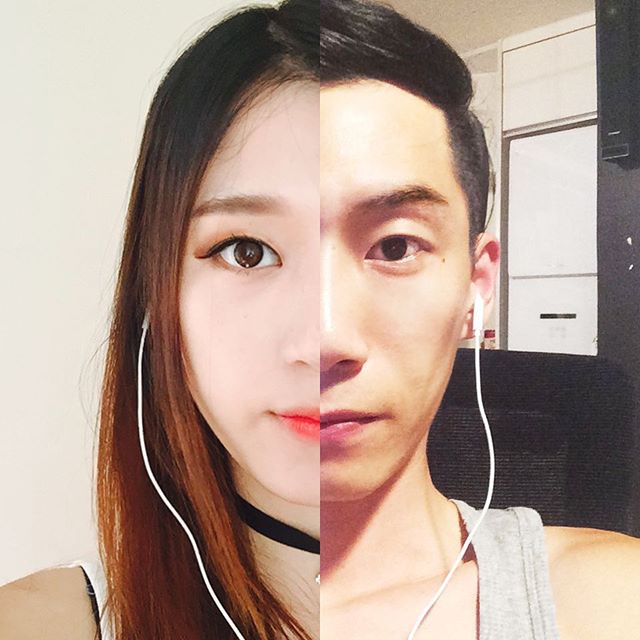 amor a distancia koreanos foto collage skype
