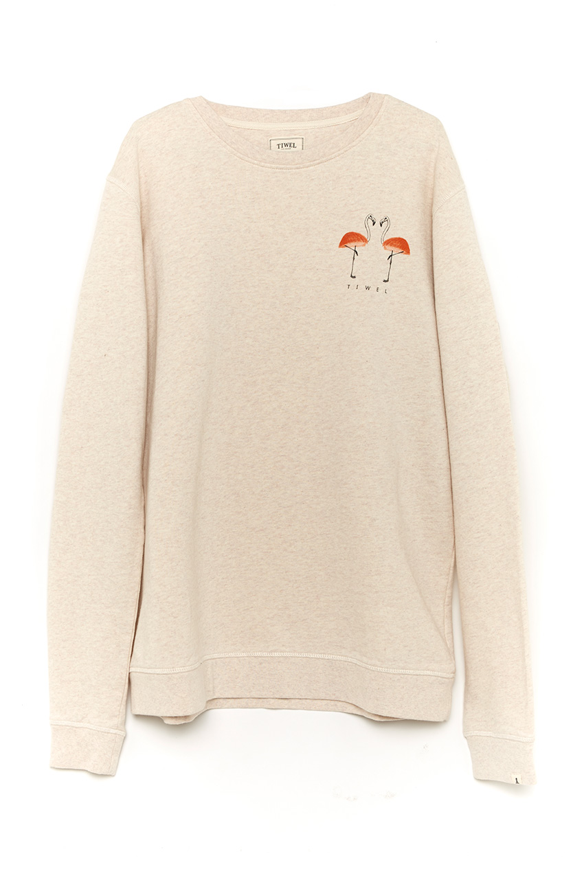 Sudadera Flamingo Off White Melange Sudadera Flamingo Off White Melange