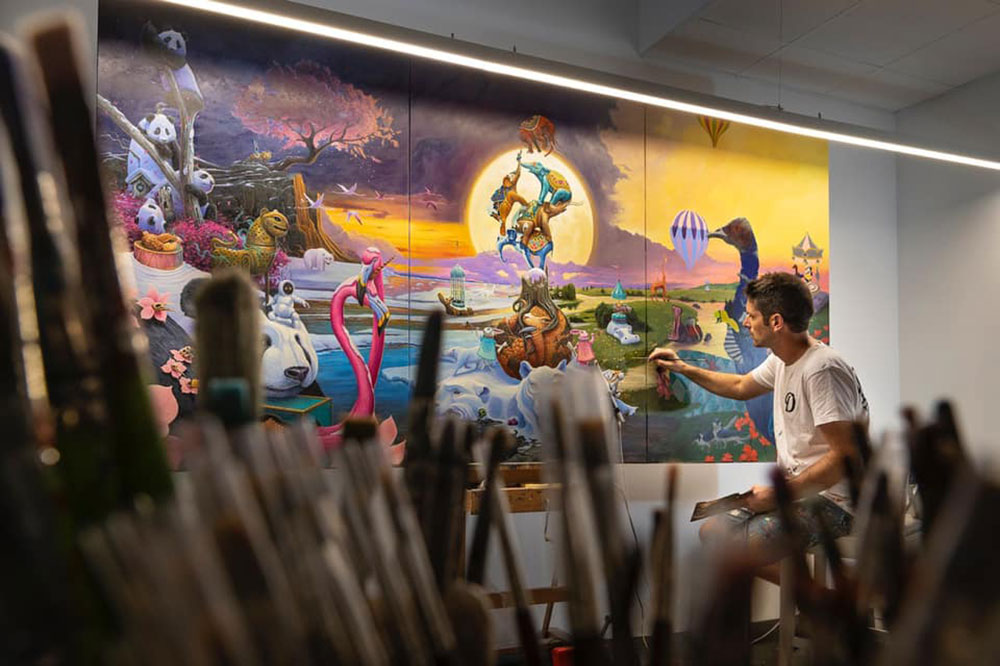 Antonio Segura Dulk mural painter from Valencia