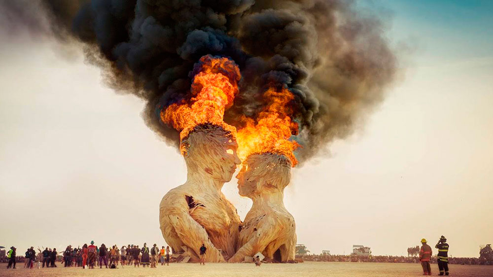 Burning man fest fire