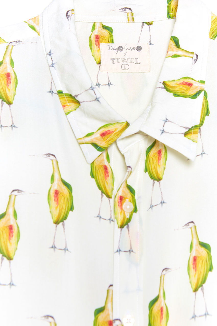 Camisa Garzas Tiwel off white 02 Camisa Garzas Tiwel off white 02