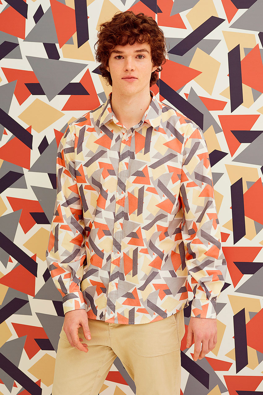 Camisa Geo Bright White 05 Camisa Geo Bright White 05