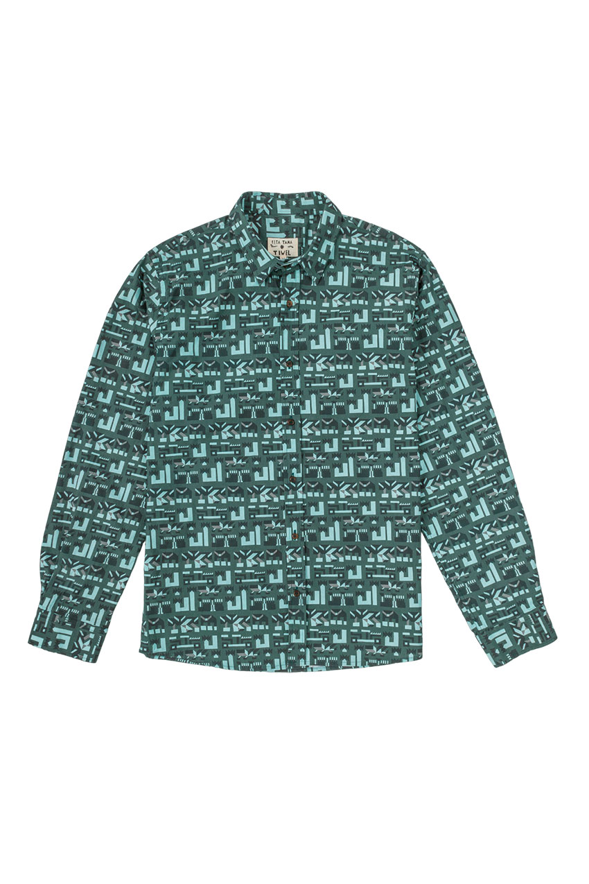 Camisa Keya Tama Slowly Sea Spray Green 01 Camisa Keya Tama Slowly Sea Spray Green 01
