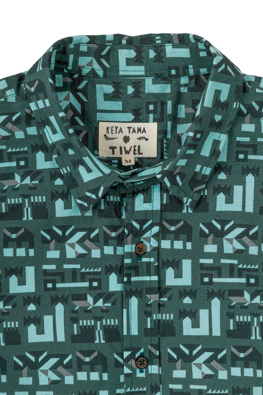 Camisa Keya Tama Slowly Sea Spray Green 03 Camisa Keya Tama Slowly Sea Spray Green 03