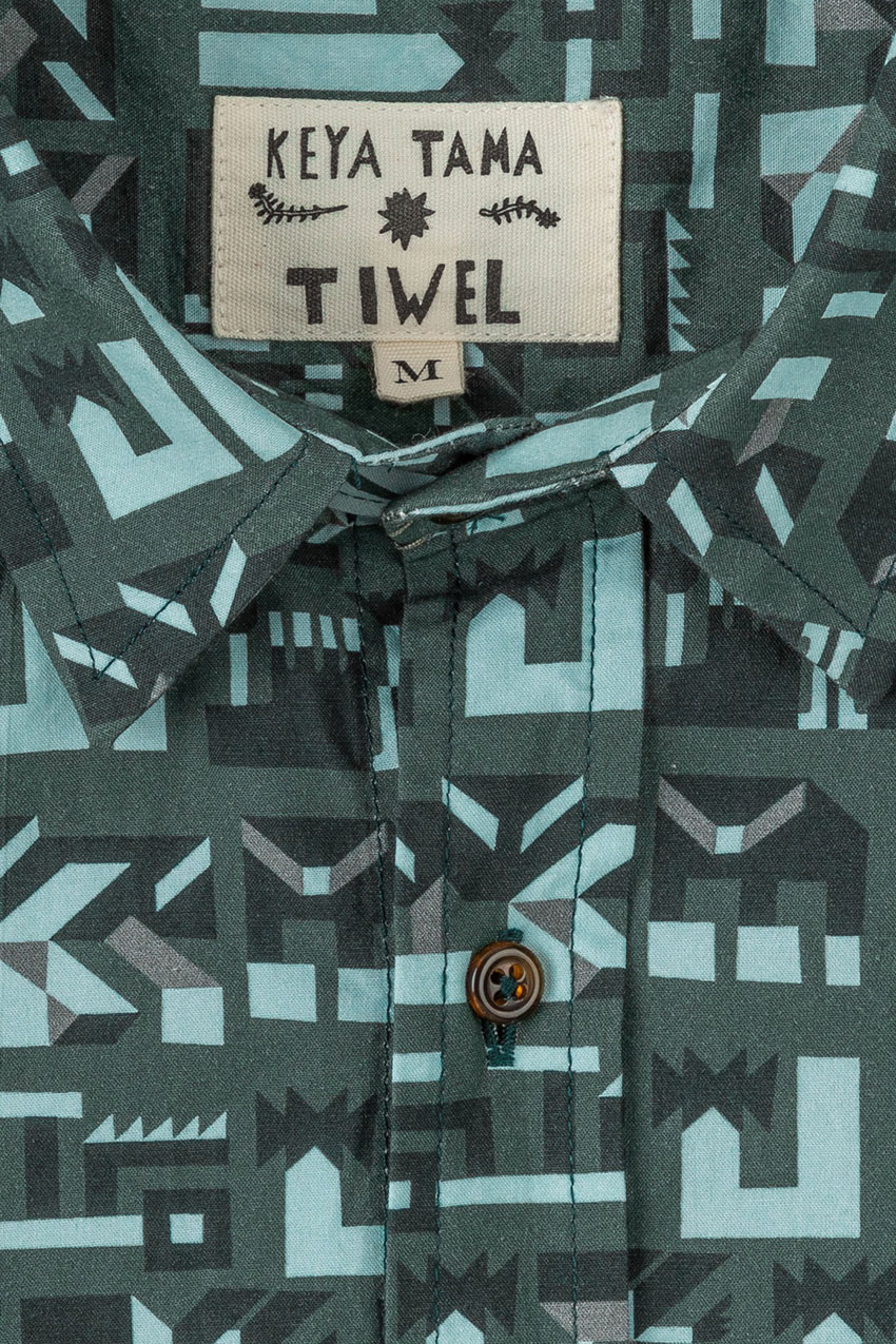 Camisa Keya Tama Slowly Sea Spray Green 05 Camisa Keya Tama Slowly Sea Spray Green 05