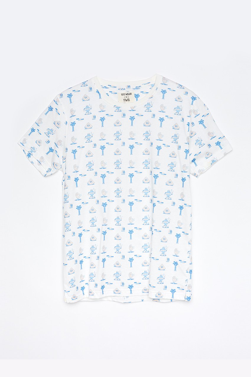 Camiseta Cairo Tiwel Yeye Weller off white Camiseta Cairo Tiwel Yeye Weller off white