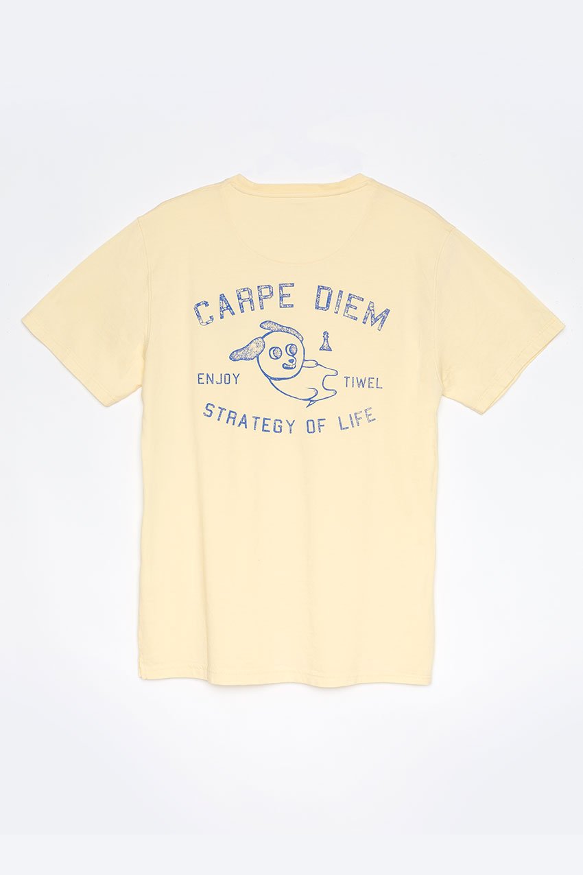 Camiseta Diem Tiwel double cream trasera Camiseta Diem Tiwel double cream trasera
