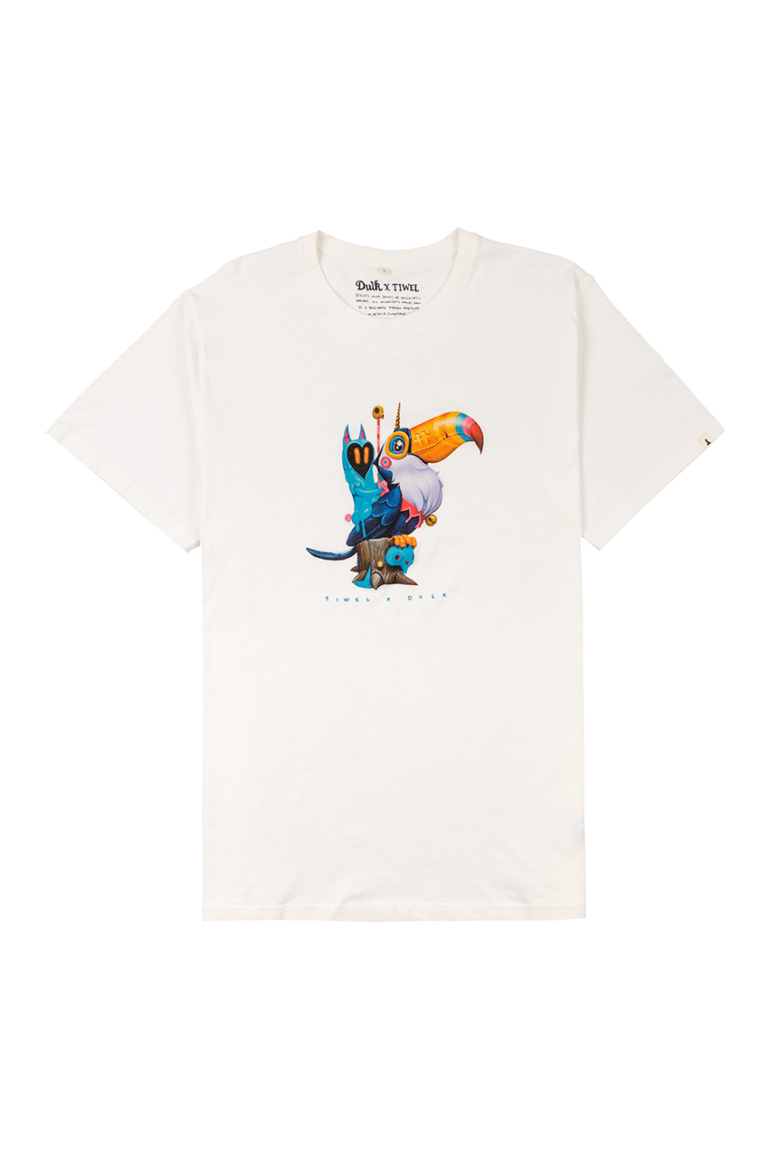 Camiseta Dulk-Toucan optic white 01 Camiseta Dulk-Toucan optic white 01