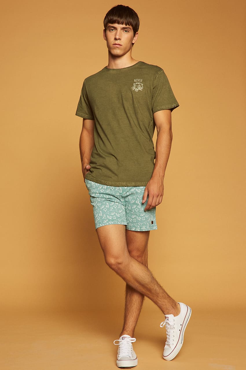 Camiseta Luo Dusty Olive Melange 01