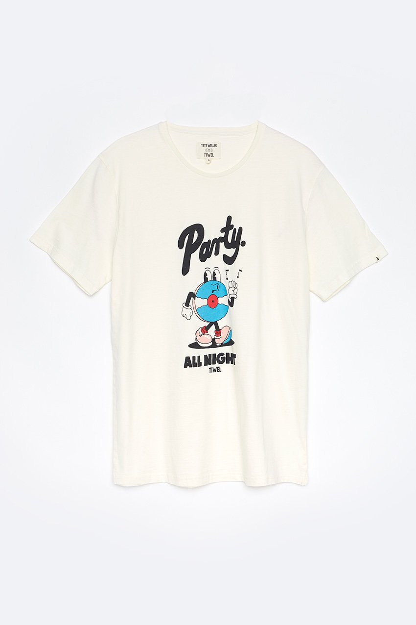 Camiseta Mate Tiwel Yeye Weller off white Camiseta Mate Tiwel Yeye Weller off white