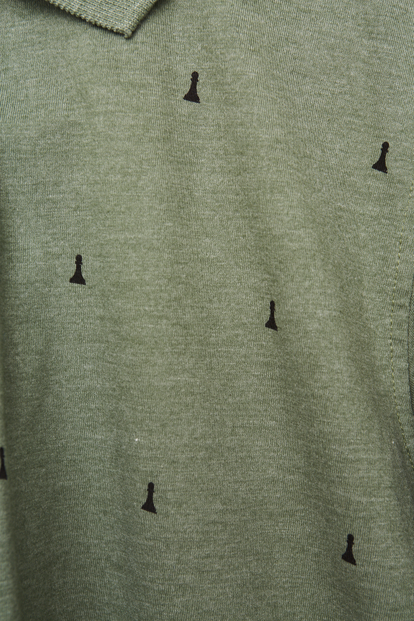 Polo Hube Tiwel Ivy Green Melange 05 Polo Hube Tiwel Ivy Green Melange 05