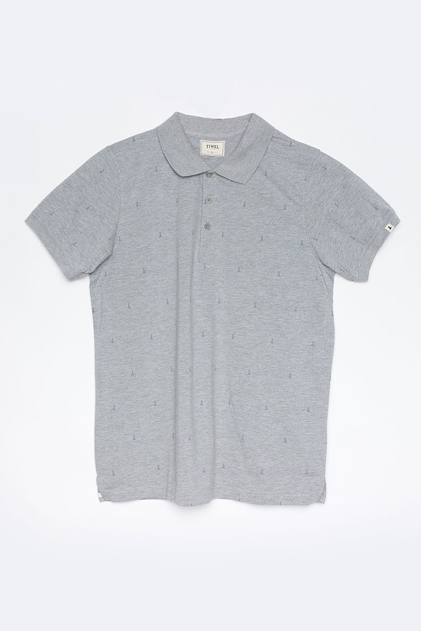 Polo Hube Tiwel dark grey melange Polo Hube Tiwel dark grey melange