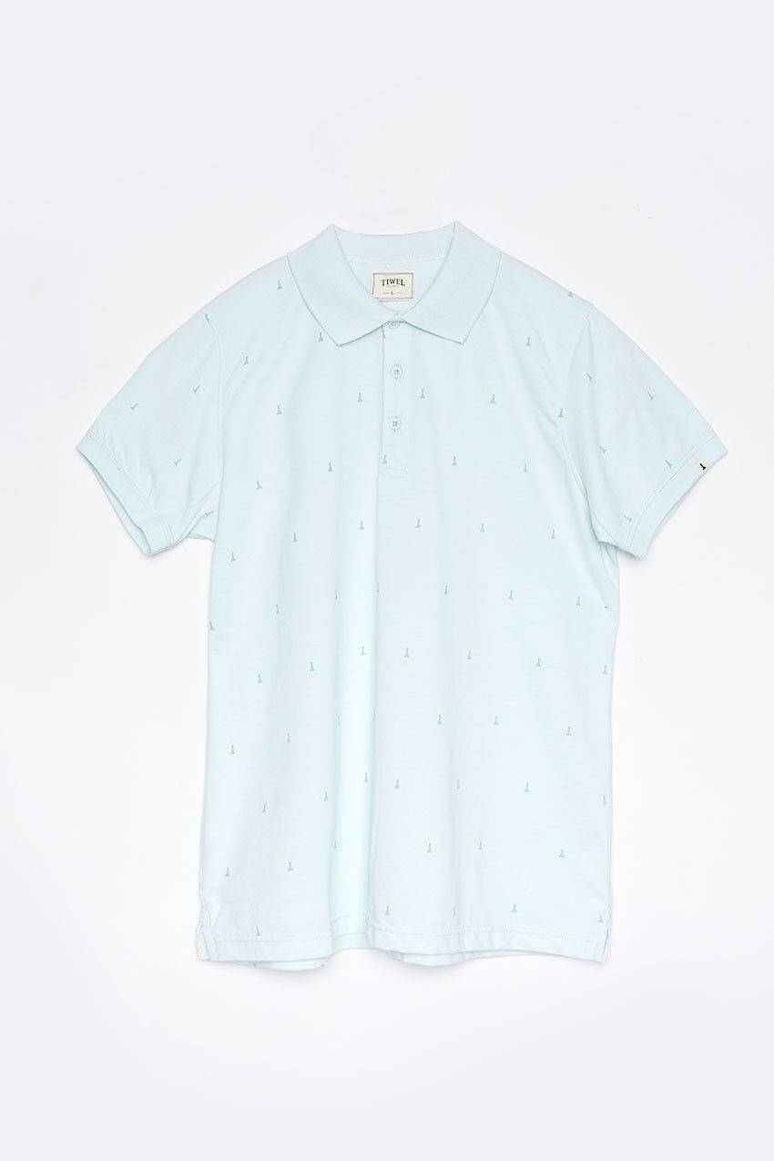 Polo Hube Tiwel ice blue melange Polo Hube Tiwel ice blue melange