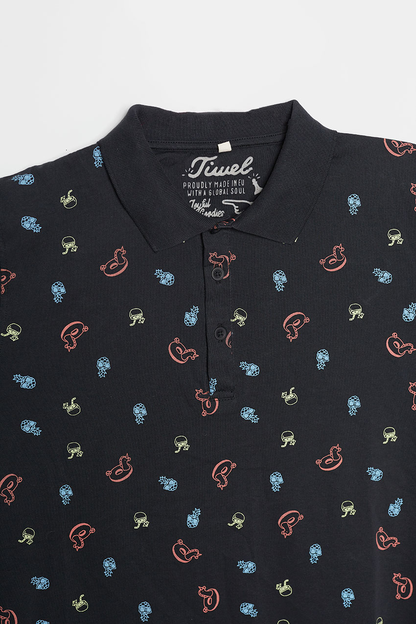 Polo Surat Pirate Black 02 Polo Surat Pirate Black 02