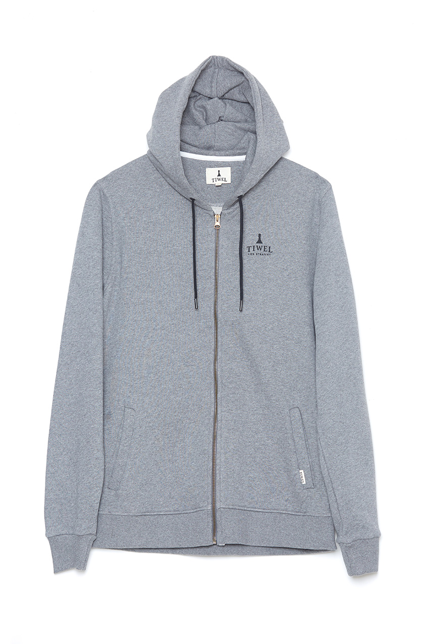 Sudadera Brighton Grey Melange Delante Sudadera Brighton Grey Melange Delante