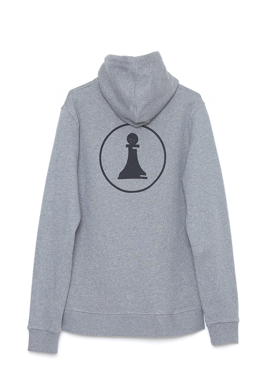 Sudadera Brighton Grey Melange Detras Sudadera Brighton Grey Melange Detras