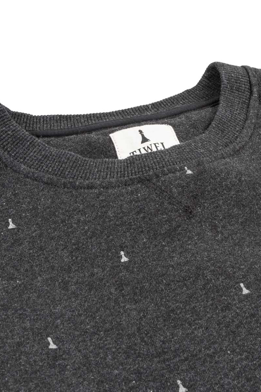 Sudadera Peones Faded Black Melange 03 Sudadera Peones Faded Black Melange 03