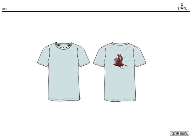 Taquen camiseta pajaro Tiwel By Cultura Inquieta