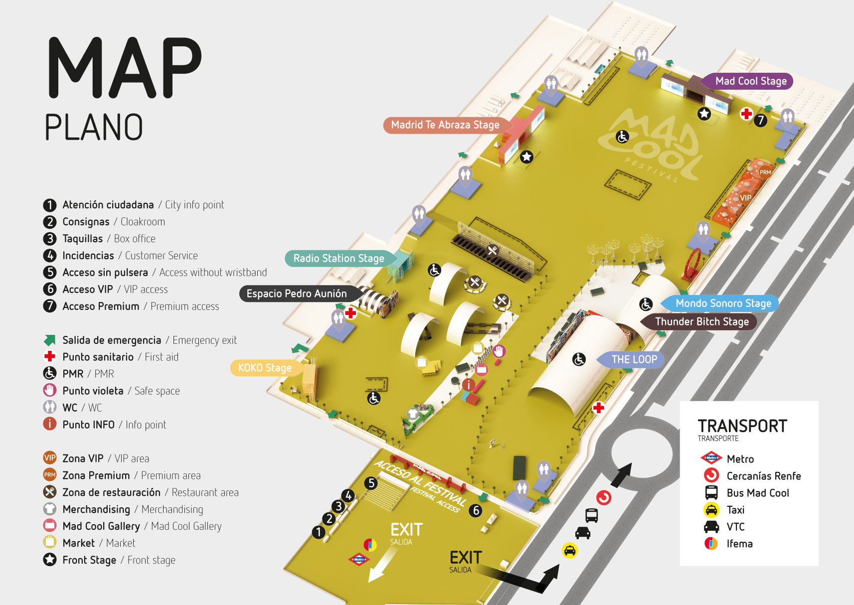 mapa mad cool 2018