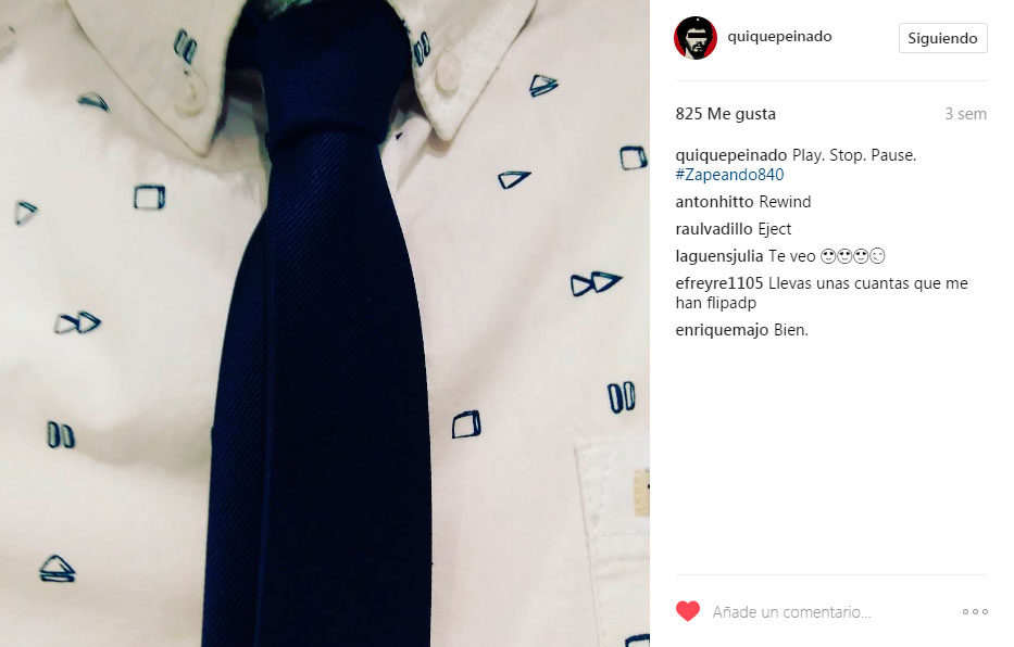 quique peinado camisa play stop pause tiwel