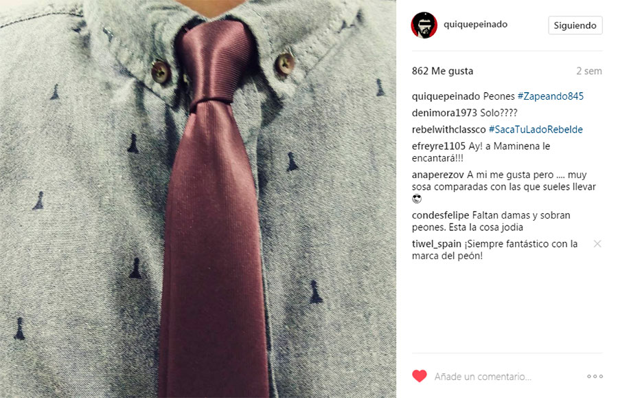quique peinado camisa tiwel peones
