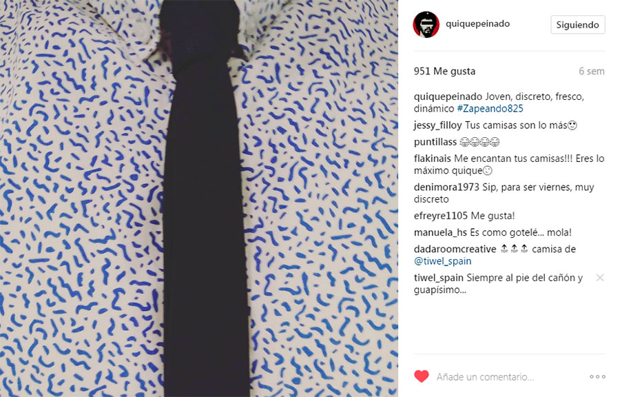 quique peinado camisa tiwel primavera