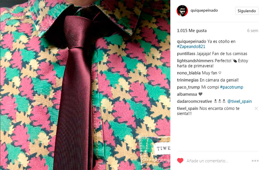 quique peinado camisa tiwel